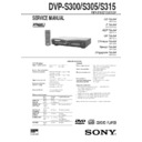 Sony DVP-S300, DVP-S305, DVP-S315 Service Manual