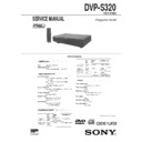 Sony DVP-S320 Service Manual