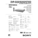 Sony DVP-S325, DVP-S525D, DVP-S725D (serv.man2) Service Manual