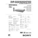 Sony DVP-S325, DVP-S525D, DVP-S725D Service Manual