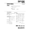Sony DVP-S363 Service Manual