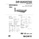 Sony DVP-S525D, DVP-S725D Service Manual