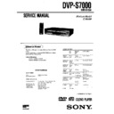 Sony DVP-S7000 (serv.man6) Service Manual