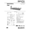 Sony DVP-S715 (serv.man3) Service Manual