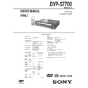 Sony DVP-S7700 Service Manual