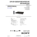 Sony DVP-SR115, DVP-SR201P, DVP-SR210P, DVP-SR310P, DVP-SR510H, DVP-SR510HP Service Manual