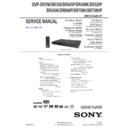Sony DVP-SR150, DVP-SR350, DVP-SR405P, DVP-SR450K, DVP-SR520P, DVP-SR550K, DVP-SR660P, DVP-SR750H, DVP-SR750HP Service Manual