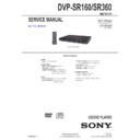 Sony DVP-SR160, DVP-SR360 Service Manual