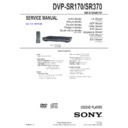 Sony DVP-SR170, DVP-SR370 Service Manual