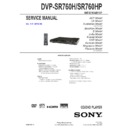 Sony DVP-SR760H, DVP-SR760HP Service Manual