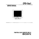 Sony CPD-15SX1 Service Manual
