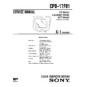 Sony CPD-17F01 Service Manual