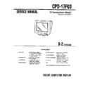 Sony CPD-17F03 Service Manual