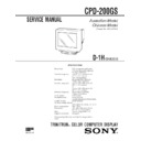 Sony CPD-200GS Service Manual