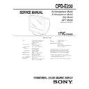 Sony CPD-E230 Service Manual