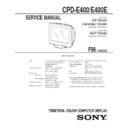 Sony CPD-E400, CPD-E400E Service Manual