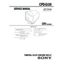 Sony CPD-E430 Service Manual