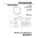 Sony CPD-E500, CPD-E500E Service Manual