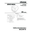 Sony CPD-E540 Service Manual