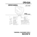 Sony CPD-G220 Service Manual