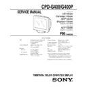 Sony CPD-G400, CPD-G400P Service Manual