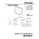 Sony CPD-G400 Service Manual