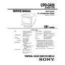 Sony CPD-G420 (serv.man2) Service Manual