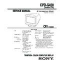 Sony CPD-G420 Service Manual