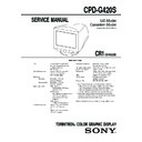 Sony CPD-G420S Service Manual