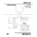 Sony CPD-L181 Service Manual