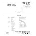 Sony CPD-M151 Service Manual