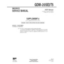 Sony GDM-20SE2T5 (serv.man3) Service Manual