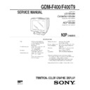 Sony GDM-F400, GDM-F400T9 Service Manual
