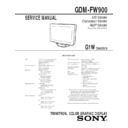 Sony GDM-FW900 Service Manual