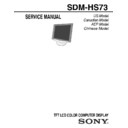 Sony SDM-HS73 Service Manual