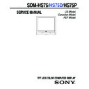 Sony SDM-HS75, SDM-HS75D, SDM-HS75P Service Manual