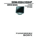 Sony SDM-HS94, SDM-HS94P Service Manual