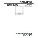 Sony SDM-HS95 Service Manual