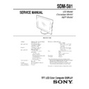 Sony SDM-S81 Service Manual