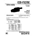 Sony CCD-FX370E Service Manual