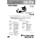 Sony CCD-SP5E Service Manual