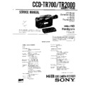 Sony CCD-TR2000, CCD-TR700 Service Manual