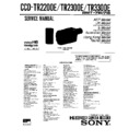 Sony CCD-TR2200E, CCD-TR2300E, CCD-TR3300E Service Manual