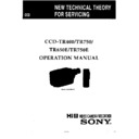 Sony CCD-TR400, CCD-TR650E, CCD-TR750, CCD-TR750E Service Manual