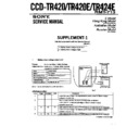 Sony CCD-TR420, CCD-TR420E, CCD-TR424E Service Manual