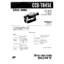 Sony CCD-TR45E Service Manual