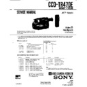 Sony CCD-TR470E Service Manual