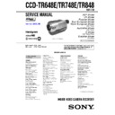 Sony CCD-TR648E, CCD-TR748E, CCD-TR848 Service Manual