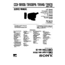 Sony CCD-TRV30, CCD-TRV30PK, CCD-TRV40, CCD-TRV70 Service Manual