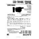 Sony CCD-TRV40E, CCD-TRV60E Service Manual